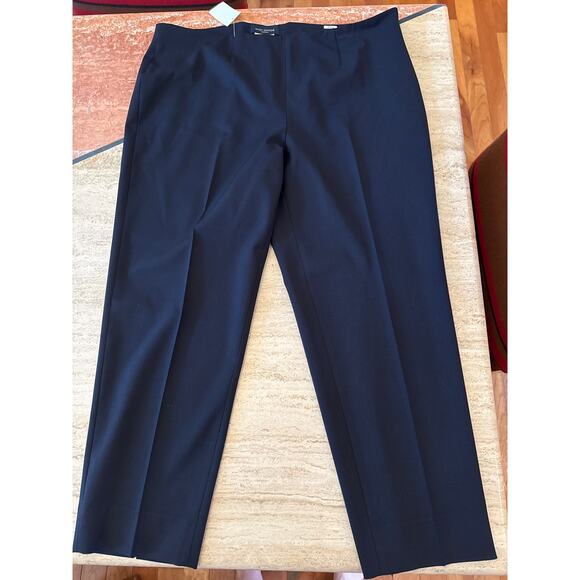 Piazza Sempione Audrey Straight-Leg Cropped Wool Navy Pants IT 50; US XL EUC - Picture 4 of 8